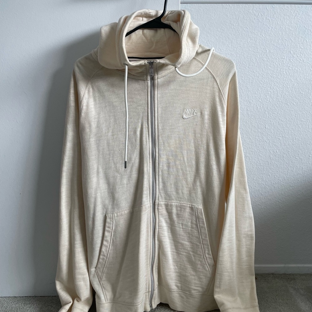 Nike Men's Zip-Up Sweater in Cream
